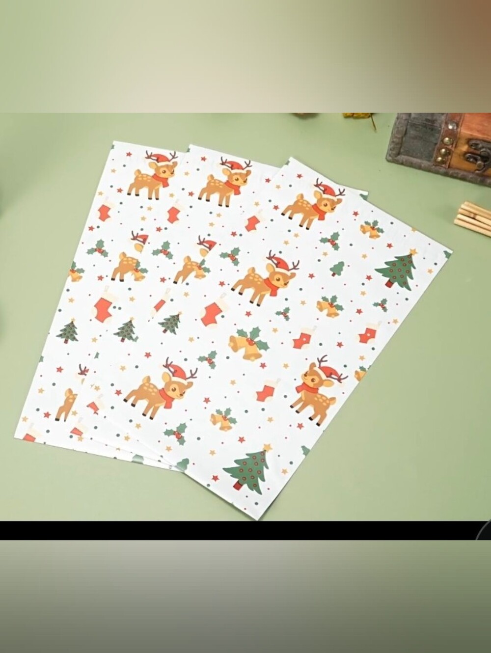 Christmas Reindeer Poly Mailers 10x13 Qty 20